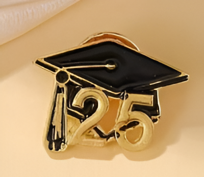1 - Graduate Scroll & Cap Brooch – 2025 Edition - 4 - 2025 Graduation Cap & Tassel Pin