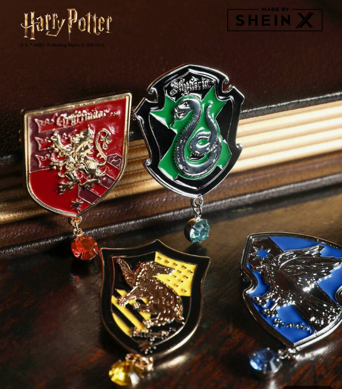 Hogwarts House Crest Enamel Pins (Set of 4)